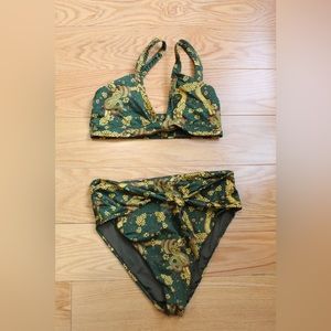 Never worn Kitty & vibe snake print bathing suit